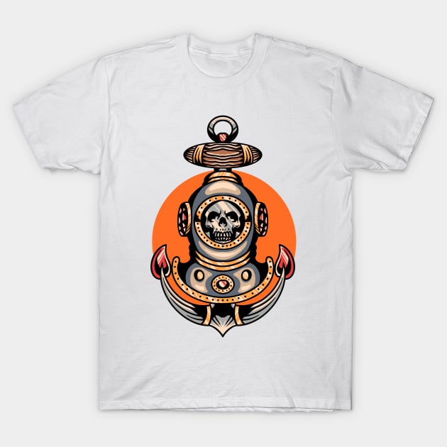 skull diver tattoo T-Shirt by donipacoceng